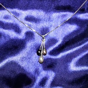 Triple drop Freshwater Cultured Pearl  Necklace